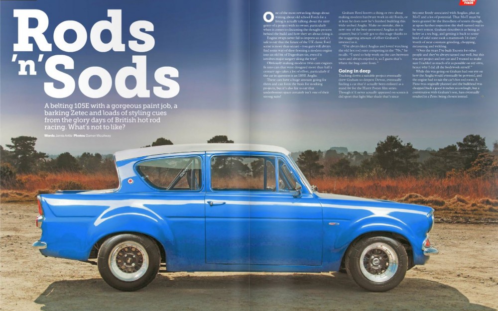 Classic Ford Magazine Aug 2015 - Zetec powered 105E Anglia